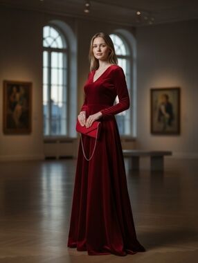 * Noatd Red Suede Clutch Purse